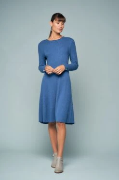 Ribbed Wool Knit Dress