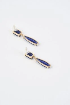 September Glass Stone Earrings -Blue Illusion sepglassstone1964 Edit 2