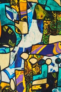 Spliced Geo Printed Scarf -Blue Illusion splicedprintedscarf00002