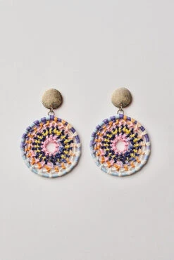 Rainbow Wheel Earring