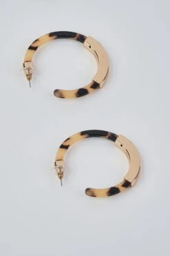 Tortoiseshell Hoop Earrings -Blue Illusion tortoise00001