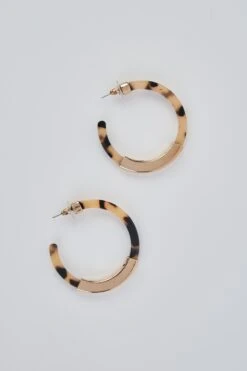 Tortoiseshell Hoop Earrings