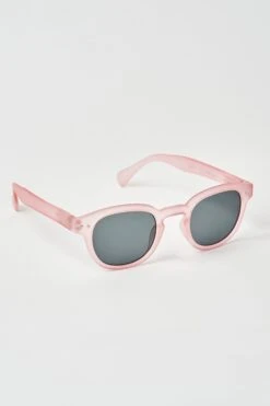 Trapeze Sunglasses Pink 12 Trapeze Sunglasses Pink -Blue Illusion trapezesunglassespink00005