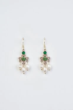 Trio Pearl Drop Earrings