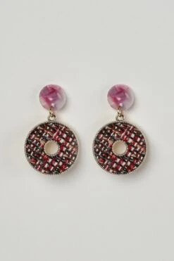 Tweed Drop Earrings