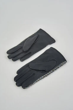 Tweed Top Leather Glove -Blue Illusion tweedtop00002 edit