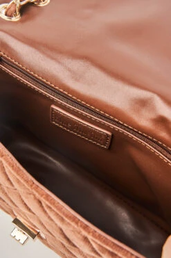 Velvet Quilted Handbag -Blue Illusion velvetquilted00008