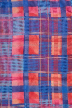 Vibrant Check Scarf -Blue Illusion vibrant00001 edit