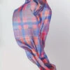 Vibrant Check Scarf -Blue Illusion vibrant00003 edit