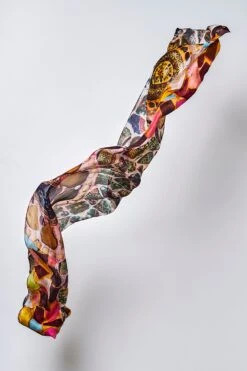 Vintage Square Scarf -Blue Illusion vintageshellscarf3