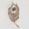 Gold Wheat Brooch